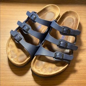 Birkenstock Florida Sandals - Blue - Soft Footbed